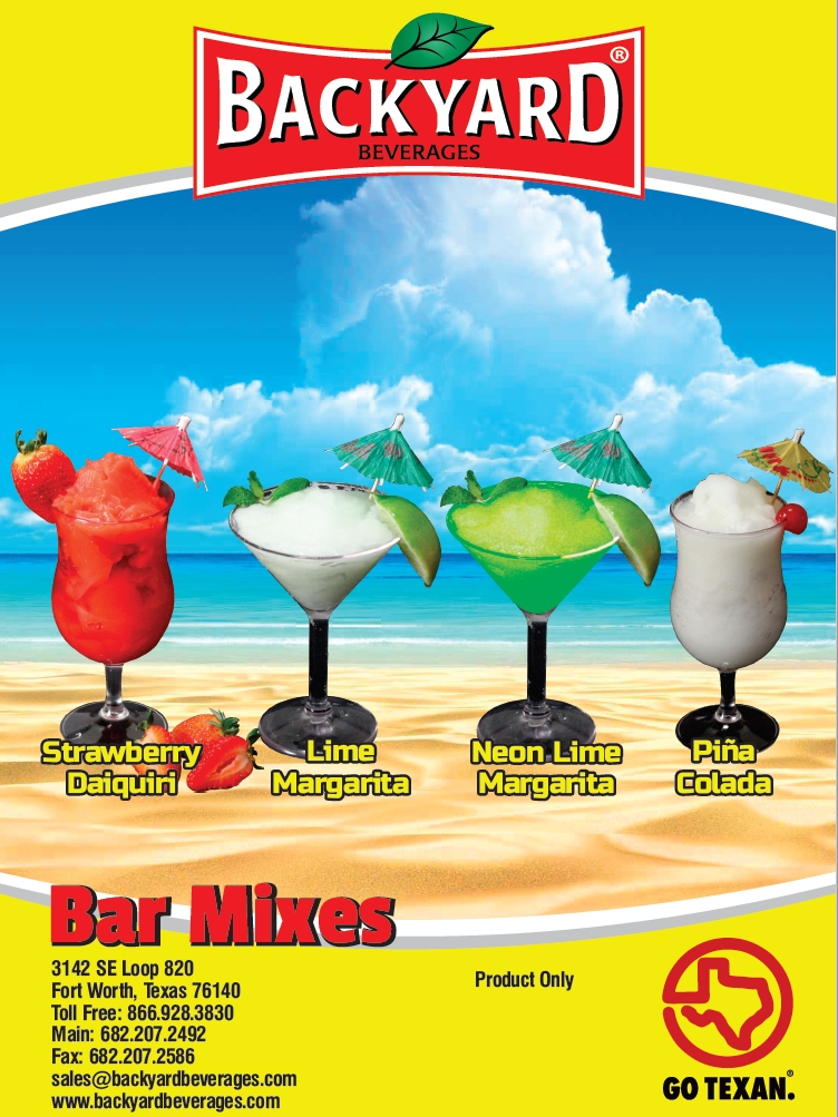 backyard beverages bar mixers